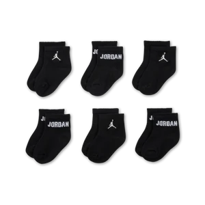 Skarpety do kostki dla niemowląt i maluchów Jordan Everyday Essentials (6 par) - Czerń