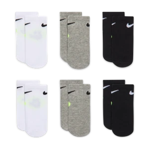 Skarpety do kostki dla niemowląt Nike Smiley (6 par) - Biel