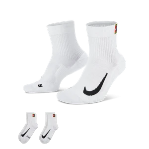 Skarpety do kostki do tenisa NikeCourt Multiplier Max (2 pary) - Biel