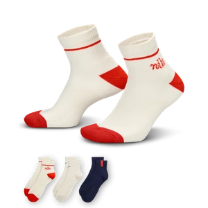 Skarpety do kostki z amortyzacją Nike Everyday Plus (3 pary) - Wielokolorowe