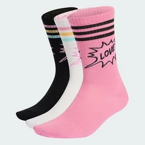 SKARPETY DO ŁYDKI LOVE UNITES 3 PARY Adidas biały