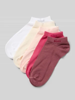 Skarpety do sneakersów w zestawie 5 szt. z detalem z logo Boss