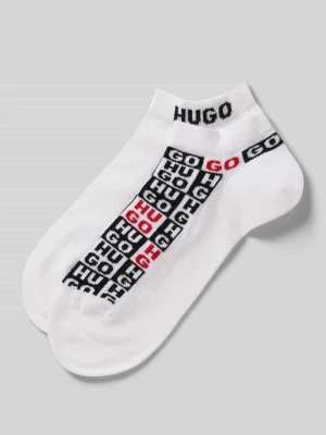 Skarpety do sneakersów z detalem z logo w zestaw 2 szt. HUGO