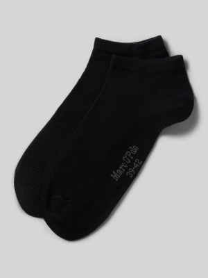 Skarpety do sneakersów z mieszanki bawełny w zestaw 2 szt. Marc O'Polo Czarny