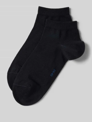 Skarpety do sneakersów z prążkowanym wykończeniem w zestawie 2 szt. Falke Granatowy