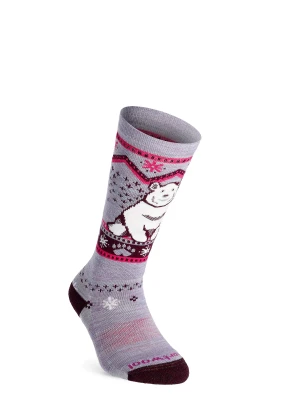 Skarpety dziecięce Smartwool Wintersport Full Cushion Polar Bear Pattern OTC  - purple eclipse