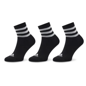 Skarpety krótkie adidas 3-Stripes Cushioned Sportswear Mid-Cut Socks 3 Pairs IC1317 Czarny