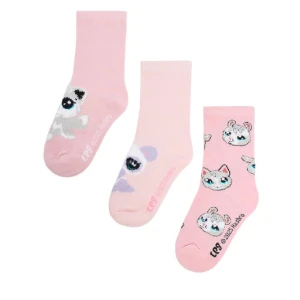 Skarpety krótkie LITTLEST PET SHOP CEO-ACCCS-AW25-327LPS(3-APCK) Różowy
