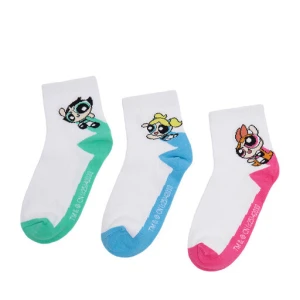 Skarpety krótkie Powerpuff Girls CEO-ACCCS-AW25-314WBPPG(3-PACK) Biały