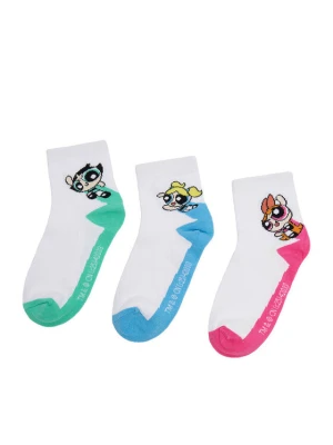Skarpety krótkie Powerpuff Girls CEO-ACCCS-AW25-314WBPPG(3-PACK) Biały