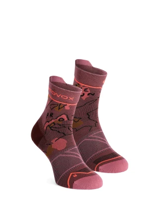 Skarpety merino damskie Ortovox Alpine Light Quarter Socks - mountain rose