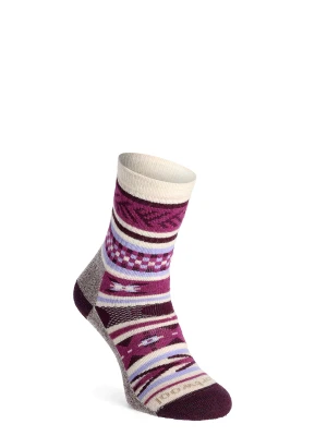 Skarpety merino Smartwool Everyday Cabin Games Crew Socks - meadow mauve