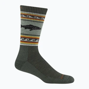 Skarpety męskie Darn Tough VanGrizzle Boot Sock Cushion trout river Zielony
