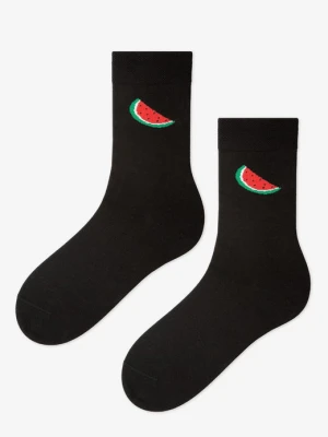 Skarpety męskie klasyczne czarne z grafiką arbuza Mr. Marilyn 2 Marilyn
