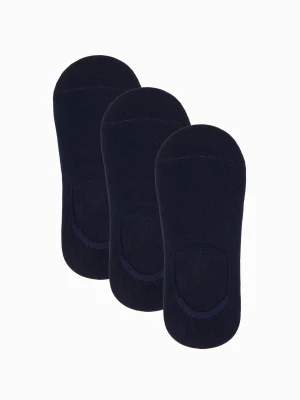 Skarpety męskie stopki 3-pak - granatowe V1 - Rozmiar: one size Ombre Clothing