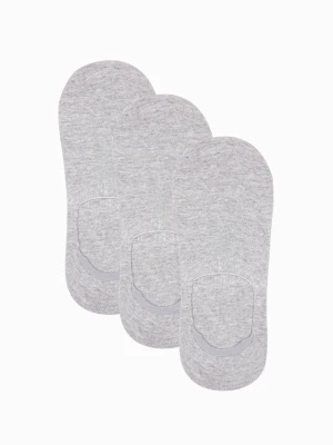 Skarpety męskie stopki 3-pak - szare V3 - Rozmiar: one size Ombre Clothing