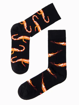 Skarpety męskie we wzory - czarne V9 Ombre Clothing