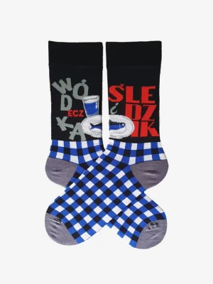 Skarpety męskie z kultowym powiedzeniem "Coś na ząb między śledzikiem a zakąską" PRL MARILYN