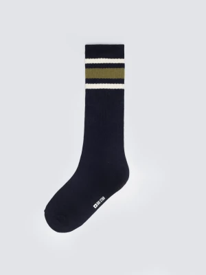 Skarpety męskie z paskami granatowe Rajanold 403 BIG STAR