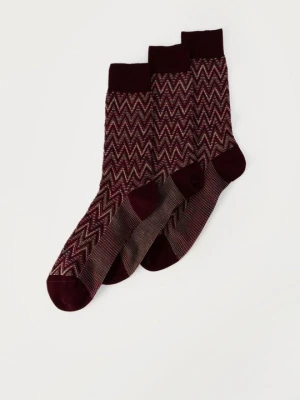 Skarpety Missoni ciemnoczerwony