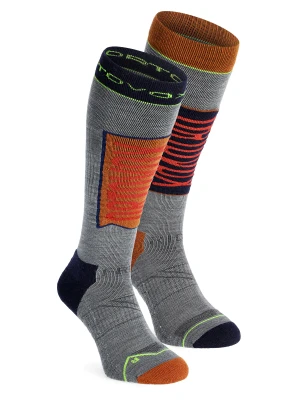 Skarpety na narty Ortovox Free Ride Long Socks - clay orange