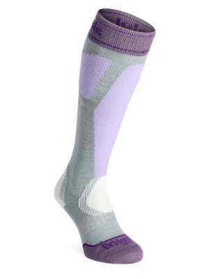 Skarpety narciarskie damskie Bridgedale Ski Easy On Merino Performance - grey/lilac