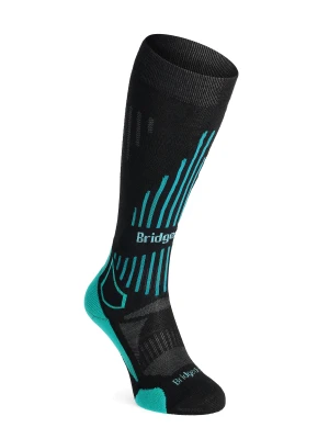 Skarpety narciarskie damskie Bridgedale Ski Lt Merino E Pattern - black/blue