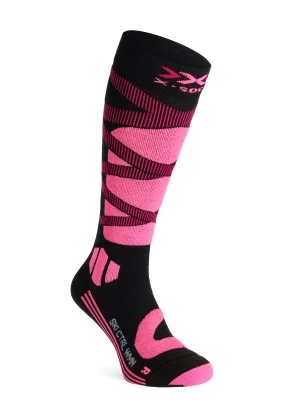 Skarpety narciarskie damskie X-Socks Ski Control 4.0 - opal black/magnolia purple