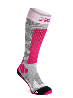 Skarpety narciarskie damskie X-Socks Ski Rider 4.0 - grey/pink