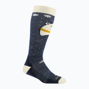 Skarpety narciarskie dziecięce Darn Tough Polar Bear OTC Midweight with Cushion w / Padded Shin blue Granatowy