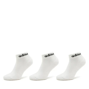 Skarpety Niskie Unisex adidas Linear Ankle Socks Cushioned Socks 3 Pairs HT3457 Biały