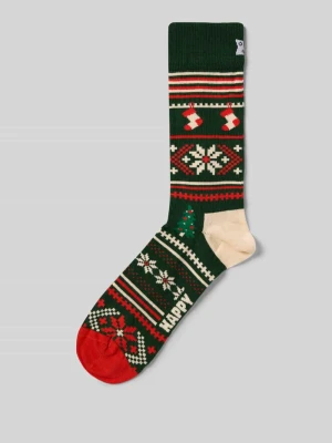 Skarpety o kroju regular fit z wyhaftowanym logo model ‘Christmas Sweater’ Happy Socks