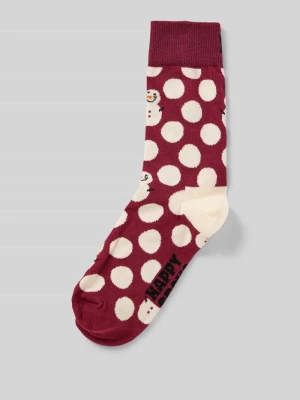 Skarpety o kroju regular fit z wyhaftowanym logo model ‘Snowman’ Happy Socks