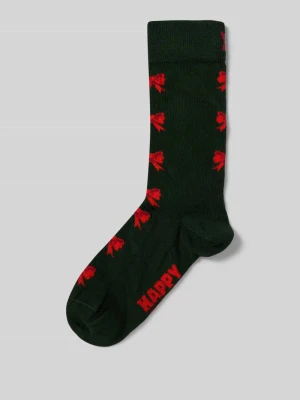 Skarpety o kroju regular fit z wyhaftowanym motywem model ‘Bow’ Happy Socks