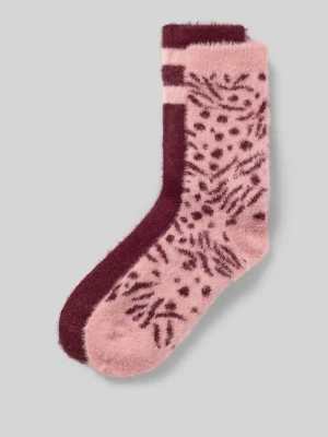 Skarpety o puszystym wyglądzie model 'Cozy' w zestaw 2 szt. CAMANO Różowy