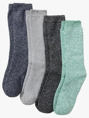 Skarpety ocieplane z frotte (4 pary), z bawełny organicznej bonprix