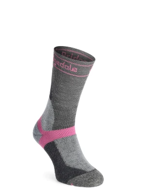 Skarpety rowerowe damskie Bridgedale MTB Winter Weight T2 Merino Sport Boot - grey/pink