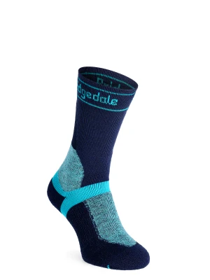 Skarpety rowerowe damskie Bridgedale MTB Winter Weight T2 Merino Sport Boot - navy/light blue