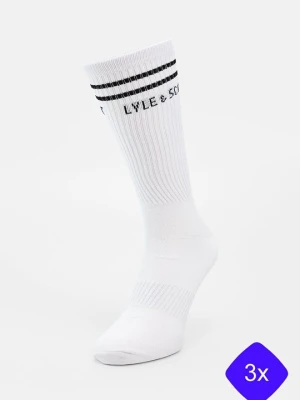 Skarpety sportowe Lyle & Scott biały