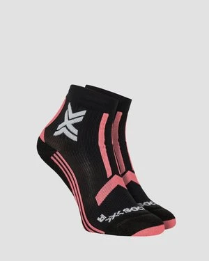Skarpety trailowe damskie X-Socks Trailrun Discover Ankle czarno-różowe