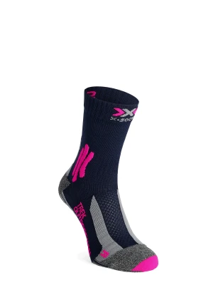 Skarpety trekkingowe damskie X-Socks Trek Outdoor - m.blue/pink/lt grey melange