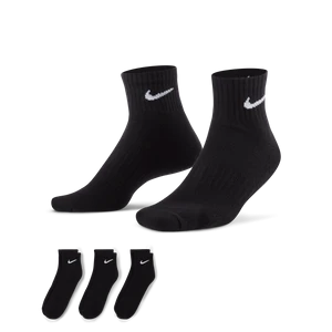 Skarpety treningowe do kostki Nike Everyday Cushioned (3 pary) - Czerń