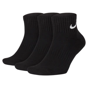 Skarpety treningowe do kostki Nike Everyday Cushioned (3 pary) - Czerń