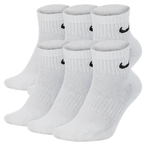 Skarpety treningowe do kostki Nike Everyday Cushioned (6 par) - Biel