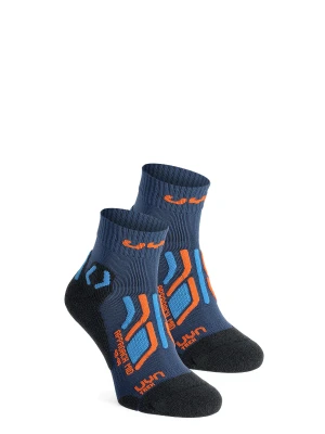 Skarpety UYN Trekking Approach Mid Socks 2-Pack - blue/orange/grey melange