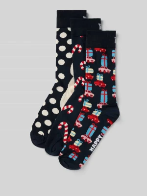 Skarpety w zestawie 3 szt. Model ‘Holiday Navy Gift Set’ Happy Socks
