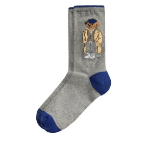 Skarpety Wysokie Męskie Polo Ralph Lauren 455982931001 Szary