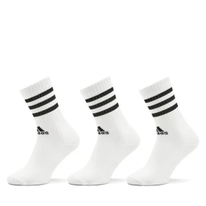 Skarpety wysokie unisex adidas 3-Stripes Cushioned Crew Socks 3 Pairs HT3458 Biały