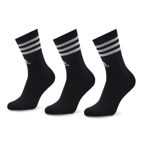 Skarpety wysokie unisex adidas 3-Stripes Cushioned Crew Socks 3 Pairs IC1321 Czarny