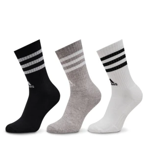 Skarpety wysokie unisex adidas 3-Stripes Cushioned Crew Socks 3 Pairs IC1323 Szary